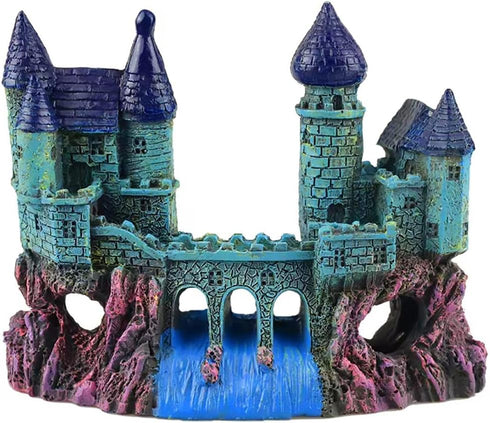Eco-Friendly Resin Castle Aquarium Ornament - Fish Tank Supplies Accessories, Mythical Magic Castle Decoration