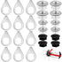 FOJOO 24PCS Bike Axle Nuts & Safety Washers Kit, 3 Sizes M8/M9.5/M10 Bicycle