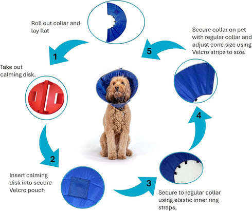 Calm Paws Dog Caring Collar with Calming (Large)