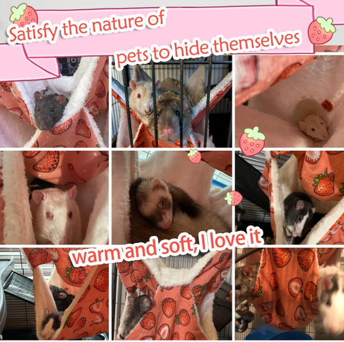LEFTSTARER Hammock Rat Ferret Toy and Cage Accessories for Guinea Pig Hamster Rat Sugar Glider Ferret Parrot to Hide