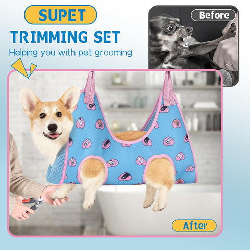 Hammock Hammock, Trimming Supet Dog Grooming Harness for Dogs Cats, Relaxation Pet Nail Clipper Restraint Dog & Small