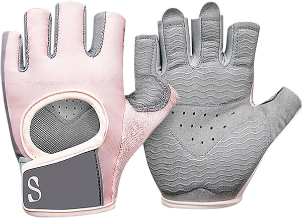 SUJAYU Gym Gloves Workout Gloves Women, Anti-Slip Breathable Gym Essentials Women for Weightlifting