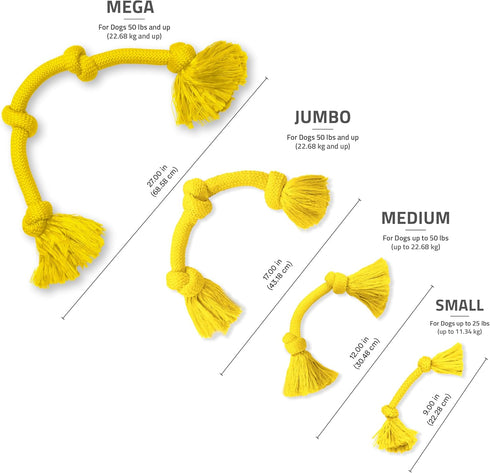Playology Rope Toys for Dogs | Tug of War Dog Toy for Aggressive Chewers | Chicken Scented Dog Toys | Mega Rope Toy