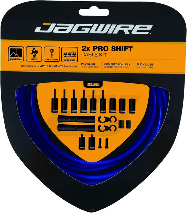 Jagwire 2X Pro Universal Gear Shift Kit for Road, MTN, and Gravel, Compatible with SRAM and Shimano Gears