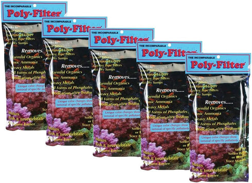 Poly Filter Pad, 4" X 8", Five Pack for Aquariums