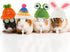 8 Pcs Hamster Hat Pet Round Costume Glasses Includes 4 Pcs Knitted Small Animals Hat with Adjustable Strap and 4 Pairs of Pet glasses for Small Animals Lizards Guinea Pig Pet Clothes Accessory