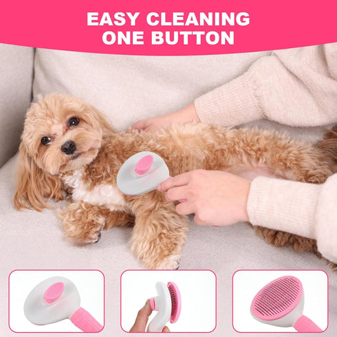 Pafeooui 6PCS Set Dog Grooming Kit, Pet Grooming Kit, Deshedding Brush for Short Hair, Slicker Brush, Flea Comb, Puppy