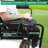 No Drilling Golf Cart Armrest with Cup Holder, Phone Bag, Fits 1" Side Square Tube for EZGO Club Car