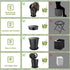 YOSN Set, Portable Toilet with Pop-Up Privacy Tent Adjustable Height Camping Toilet for Outdoor with Portable Bathroom