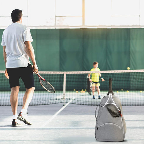 Tennis Bag Backpack, Multifunctional Sports Bag for Women and Men to Hold 1 or 2 Tennis Rackets/Racquets