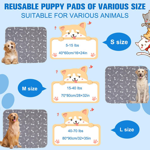 Generic 2 Pack (27.6" 31.5") Puppy Pads with Pheromones,Washable Puppy Pads for Dogs,Leak-Proof & Anti-Slip,Reusable