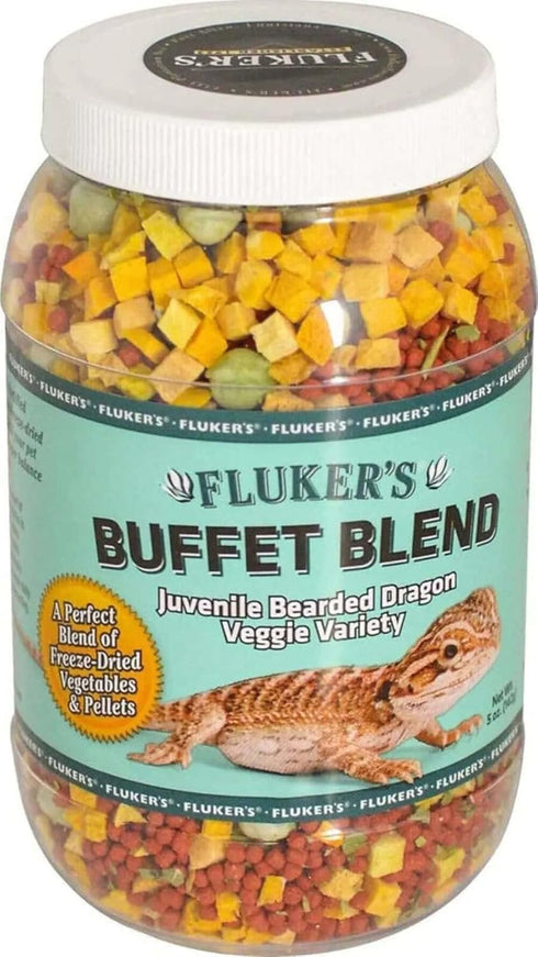 Fluker's Buffet Blend Juvenile Bearded Dragon Veggie Diet, 9-Ounces, Model: 76053