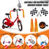 Liliful 5 Pcs Kids Bike Accessories, 2 Pcs Flame Streamers, Bike Bell, 2 Pcs Checkered Flags for Boys Girls