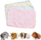kathson 4 Pack Guinea Pig Cage Liner Hamster Cage Bedding Pad Reusable