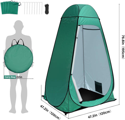50+ anngrowy Shower Tent Pop-Up Privacy Tent Camping Portable Toilet Tent Outdoor Camp Bathroom Changing Dressing Room