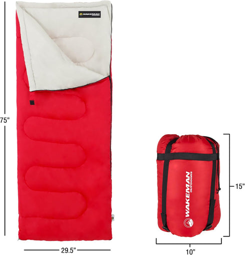 Sleeping Bag for Camping and Festivals by Wakeman Outdoors