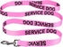 Native Pup Service Dog Leash - Blind, Deaf Alert Accessories (Pink Service)