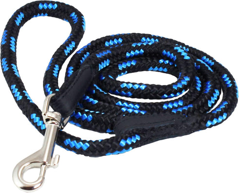 Dogs My Love Dog Rope Leash, 4ft Long, Small Size, Blue/Black