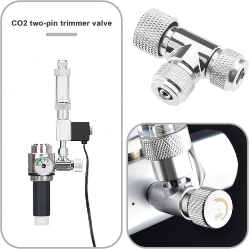 Create idea CO2 Dual-Head Needle Valve - Carbon Dioxide Double-Ended Needle Trimmer Valve for Fish Tanks Accessory