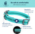 Blueberry Pet Essentials Small Dog Collar - Adjustable Classic Solid Color Nylon, Reflective Minty Green for Small Dogs