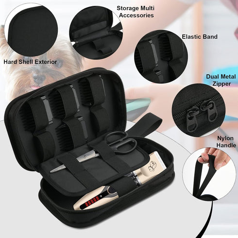 Cosmos Dog Clipper Carrying Case Bag, Pet Grooming Kit Storage Bag for Dog Cat Grooming Kit (Grooming Kits NOT included)