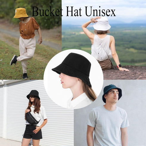 Turquoise Paisley Bucket Hat for Women Men, Summer Fisherman Cap for Outdoor