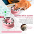 Interactive Cat Slow Feeder Bowl, Cat Treat Puzzle Feeder for Healthy Weight - 8.27 x 8.27 x 4.76 inches (Orange)