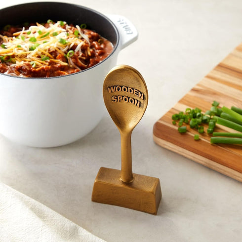 Golden Spoon Award Cooking Trophy for Chili Cook Off, Baking Contest, Best Cookie, Salsa Competition, Funny Food Prize (2.5x6.2x1 in, Bronze Metal Finish, Small)