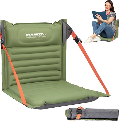 EULANT Lightweight Inflatable Folding Seats for Camping Chair with Back Support and