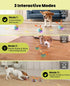 Xeuch Interactive Dog Toys, Automatic Moving and Rolling LED Light Up Dogs Ball with Rope, Motion-Activated Wicked Ball
