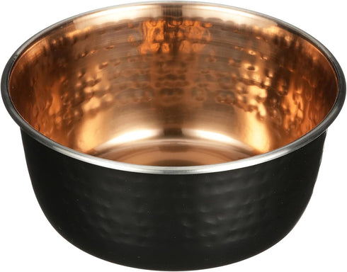 Neater Pet Brands Hammered Decorative Designer Bowls - Luxury Style Premium Dog and Cat Dishes (Small, Black Copper)