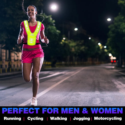 Reflective Running Vest Gear, Safety Reflective Vest for Women and Men, Walking, Running, Cycling at Night