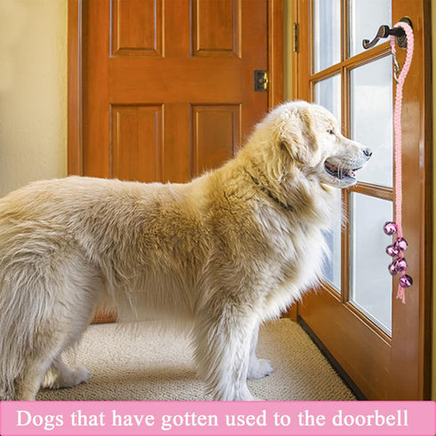 DORUI 6 Dog Hanging Doorbells| Extra Loud Dog Potty Training Bells| Adjustable Durable Braided Rope Door Bell for Dogs