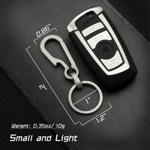 Heavy Duty Titanium Carabiner Clip Hook EDC Keychain - Anti-Lost Quick Release Key Chain for Keys