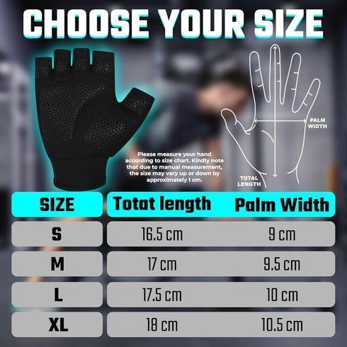 SAWANS Weight Lifting Workout Gloves Lightweight Breathable Padded Palm Protection Gym Gloves Non-Slip Silicone Grip