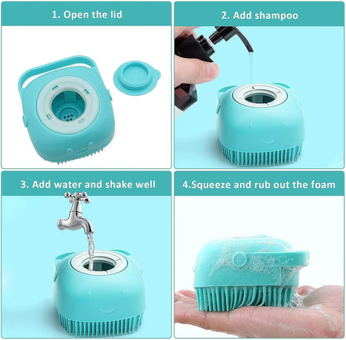 7pcs Pet Grooming Kit, Self-Cleaning Brush Shedding Kit with Nail Clipper, Flea Comb, Shampoo Bath Brush, Finger