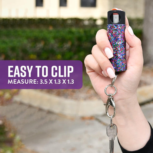 Guard Dog Security Bling it On Pepper Spray - Keychain with Safety Twist Top, Mini, Lightweight, Maximum Police