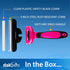 DakPets Stainless Steel Pet Deshedding Tool - Grooming Brush for Cats and Dogs, Pink, 4 inches.