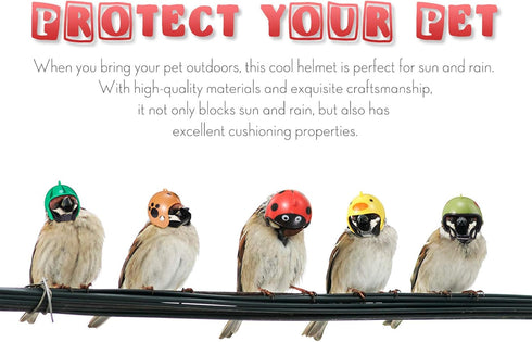 Skylety 8 Pieces Hens Helmet, Chicken Pet Safety Helmet, Funny Bird Hat Headwear for Chicken, Parrot, Parakeet