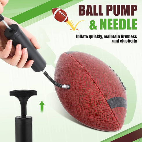Jerify Composite Leather Footballs Official Size Football Bulk Inflatable Foot Ball with Pump Indoor Outdoor Regulation