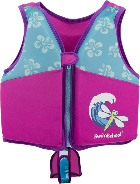 SwimSchool Kids Swim Trainer Vests for Toddlers Ages 2-6 – Boys/Girls – Multiple Colors and Styles
