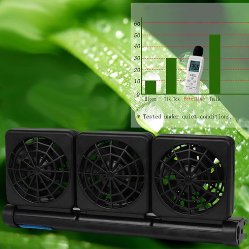 Aquarium Chiller, Fish Tank Cooling Fan System for Salt Fresh Water, 2 Variable Speed, Adjustable (1-Fan)