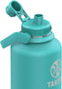 Takeya Pickleball Stainless Steel Insulated Water Bottle - 64 Ounce with Choice of Lid, Dropshot Teal