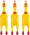 Xeehwb 3 Pcs Large Rubber Chicken,12 Inch Yellow Rubber Squawking Chickens,Screaming Chicken Dog