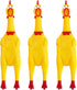 Xeehwb 3 Pcs Large Rubber Chicken,12 Inch Yellow Rubber Squawking Chickens,Screaming Chicken Dog