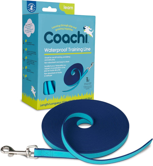 Coachi 10m Training Line: Safe Outdoors Training for Dogs & Puppies, Lightweight, Waterproof, Ideal for Recall