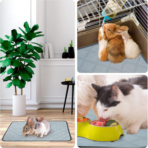 4 Pack 24" 18" Guinea Pig Cage Liners Washable Super Absorbent Guinea Pig Bedding Waterproof Reusable Guinea Pig Pee
