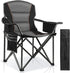 Oversized Padded Camping Chairs for Adults,Heavy Duty Support 400 Lbs,Folding Portable Lawn