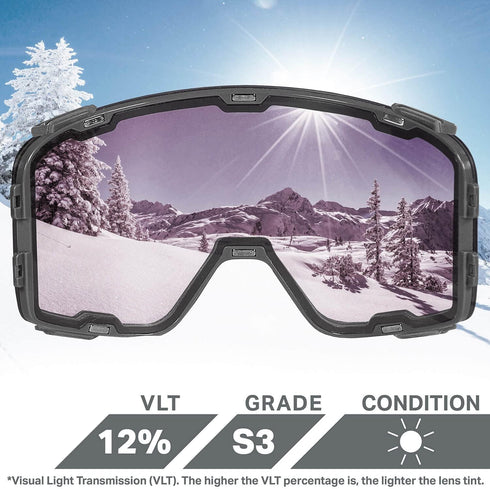 WildHorn Outfitters Unisex Pipeline Ski Goggle Replacement Lens