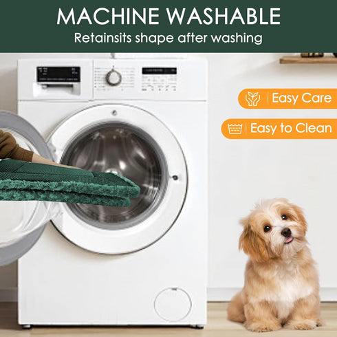 Wittop Pets,Cozy Dogs,30 20 inch,Green Washable Dog Bed Plush Orthopedic Outdoor Crate Mat with Non-Slip Bottom,Luxe